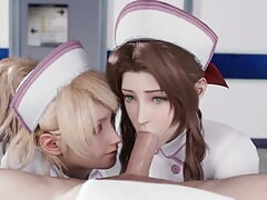 Nurse Luna And Aerith Sucking Big Dick Version 2