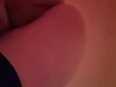 Sissy playing with her butt and clit