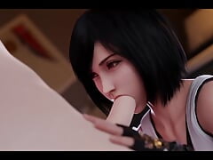 Tifa Gobbles Up a Massive Cock