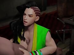 Laura Gets Cum on Her Face and Tits During a Titjob