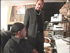 Interracial gangbang with white slut fucked with BBC