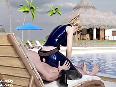Sarah Bryant Rubs Her Leather-Clad Ass Against a Big Cock To Completion