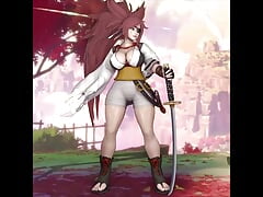 Baiken's Laughing Taunt Includes Some Huge Bouncey Titties
