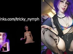 Naked Hot Chick With Tattoos Talks and Touches Herself
