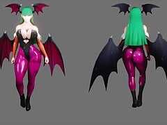 Morrigan's Pretty Assets Jiggly Beautifully As She Walks
