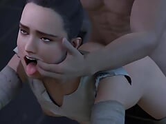 Rey Grabbed By the Face and Fucked in the Ass