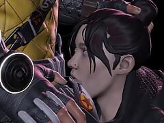 Hot Black-Haired Chick Grabbed By the Bun and Fucked in the Throat