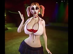 Harley Quinn Standing Halfnaked Posing For Camera