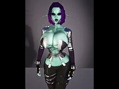 Sexy Dark Elve Walking and Posing for You