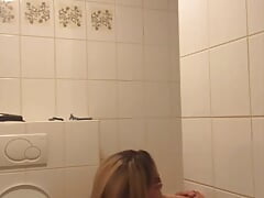 Dutch tranny rides and sucks dildo