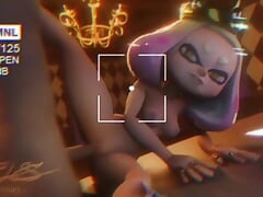 Little Pearl from Splatoon Gets Shaken Up As She's Fucked Sideways