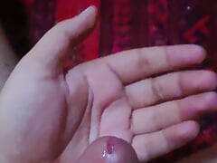 Best masturbation with saliva, ejaculation of cum