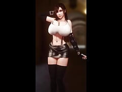 Tifa With Her Gigantic Boobs Poses For You
