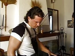 Horny babes getting double penetrated in a gang bang fuck