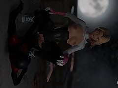 Gwen Stacy Rides Mile Morales's Cock on the Side of a Building