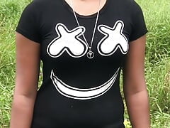 Hot step sis big boobs outdoor