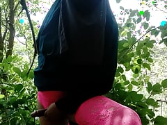 Jangal me mangal burqa niqab crossdresser Desi look