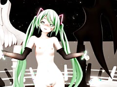 Miku Prolapse With Buttplug - NaziSaki - Green Hair Color Edit Smixix
