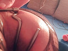 Ass stretching on the tied pleasure object part 2 of 3