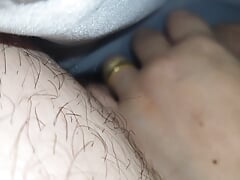 Step mom handjob big cock under blanket and make step son happy