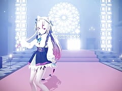 Ayame Hyakki - Cute Cat Girl Sexy Dance and Gradual Undressing