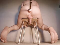 ANAL ORGASM IS INEVITABLE ON THIS CHAIR - prostate milking machine