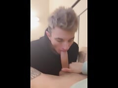 Two twinkies fuck on the landing