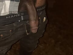 My thick hung black bull
