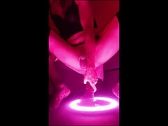 double dildo slutty caged sissy play
