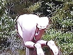 Enema : Sparkling Wine + squirting out in the Woods naked