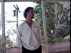Horny blonde sucks, fucks, and eats cock