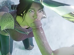 Futuretist & Amazonium & Nyl  Hard anal sex intense deep throat in the snow tasty sex sweet anus gaping swallowing cum intense