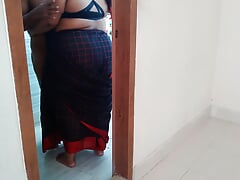 Valentine's Day Stepson Masturbates In Bathroom Then Desi MILF Hot Stepmom Helps Him By Fucking (Anal Fuck With Huge Ass & Tits)
