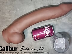 Str8 Aussie Extra deep fucking machine session with 13.5" Hankeys XXXcalibur
