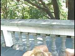 Horny stud deep throats shemales stiff thick cock and gets fucked
