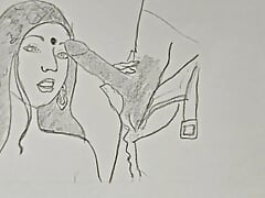 Sketch Drawing Pati ne patni ko anokha surprise diya