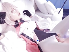 Tamamo Cosplay Sex, FGO Sexy Ladyboy Cosplayer get Fucked, Fate Crossdresser Tgirl trans Hentai 3