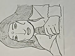Sketch Drawing mummy ko pata kar choda