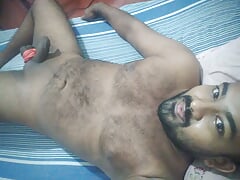 Watch how ro indian phimosis cock boy release cumm on belly
