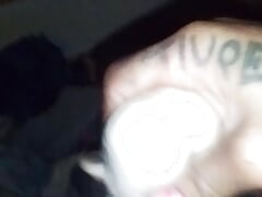 Playin with my self good with another one of my toys wish it was bigger and well real
