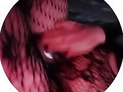 Young femboy in chastity cage jumps on big dick