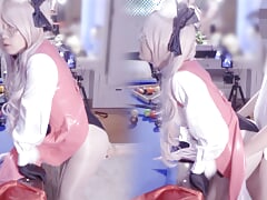 Tamamo Cosplay Sex, FGO Sexy Ladyboy Cosplayer get Fucked, Fate Crossdresser Tgirl trans Hentai 11