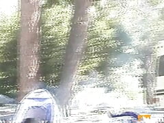 Black Twink Sucks a Friend with Big Dick Outdoor and Gets Deep Anal Fuck in the Van