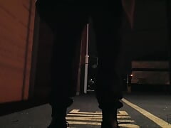 Risky Fucking in Parking Lot Flashing Cars