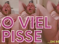 My mouth is overflowing... so much piss!