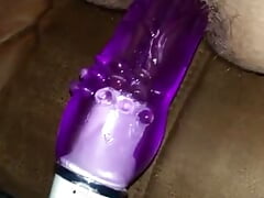 British straight arse playing with purple dildo part 1