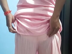 Lovely stepmom satin nighty