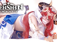 Genshin Impact Nilou Cosplayer get Fucked, Asian Hentai Cosplay 12