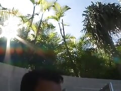 Curious Guy Poax Lenehan Decided to Have Sex with Stunnking Busty Sunburnt Shemale at First Time in His Life